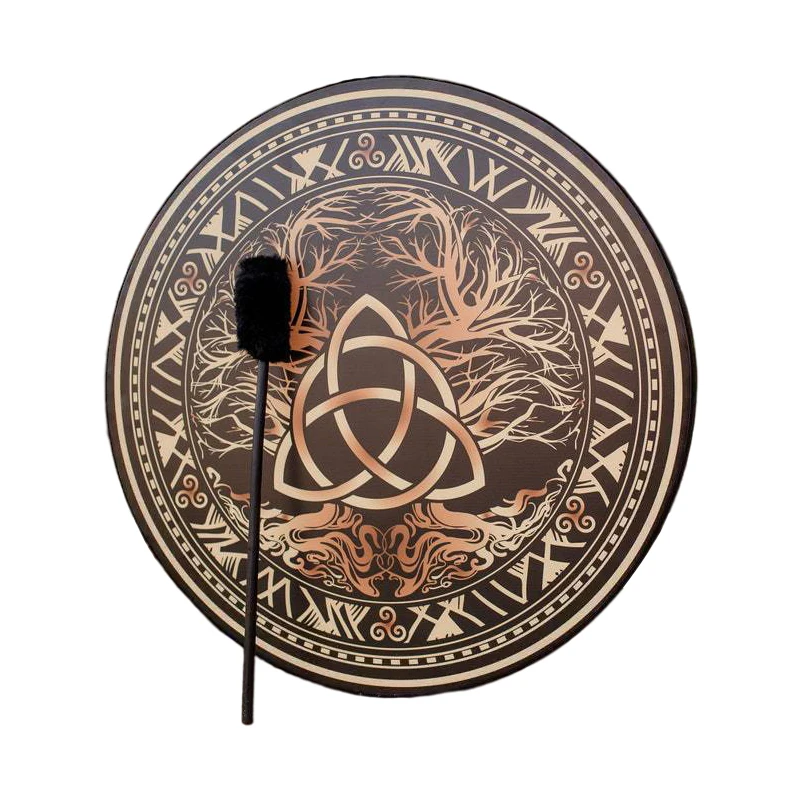 Musical Instrument Tambourine - 25CM Shaman Celtic Drum Vintage Pirate