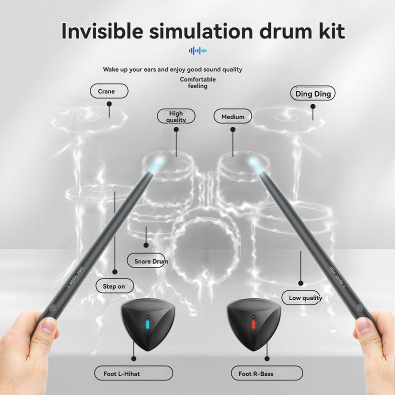 Musical Instrument Virtual - Somatosensory Electronic Air Drum Smart Portable