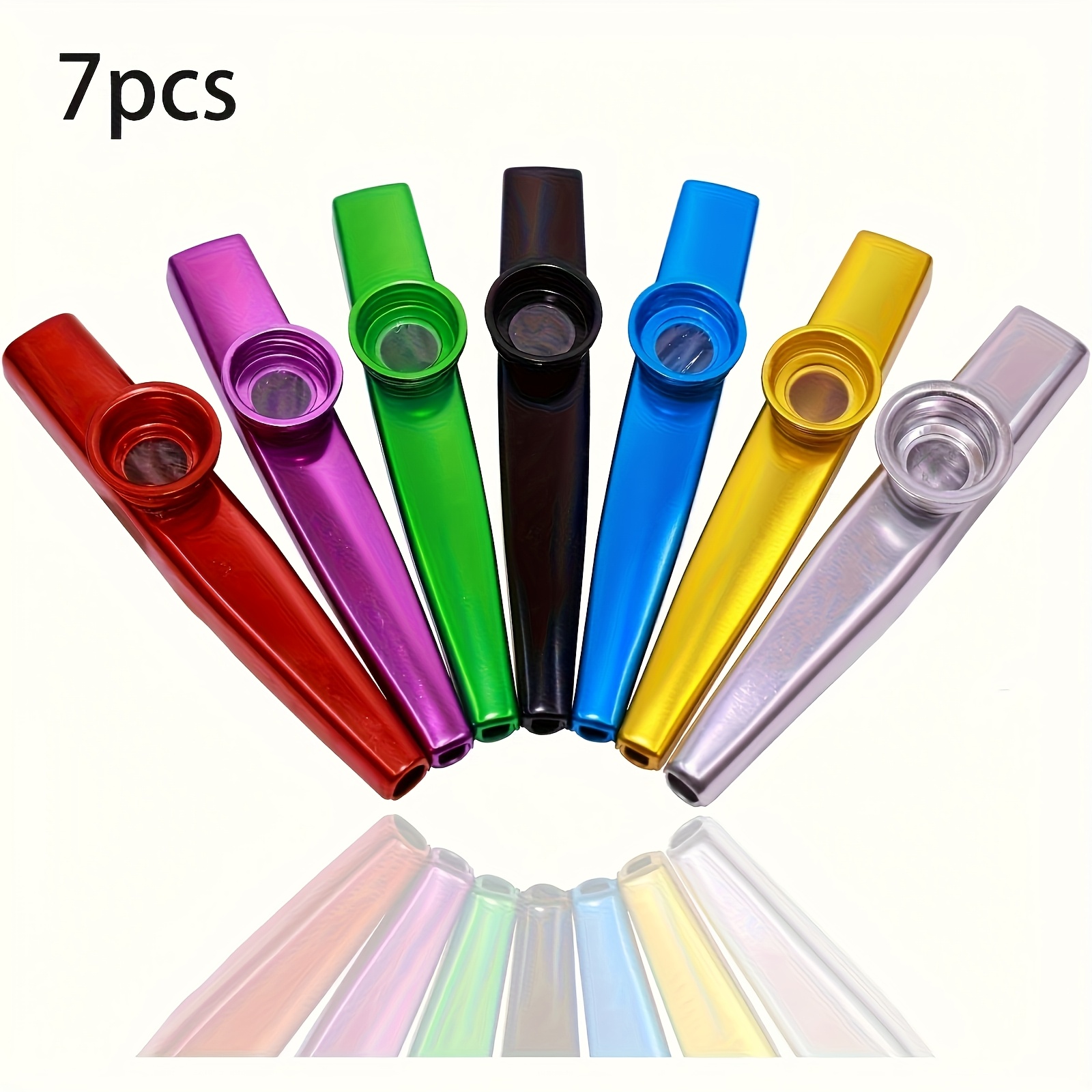Musical Instrument Gif - 7pcs Metal Kazoos Simple Design Lightweight
