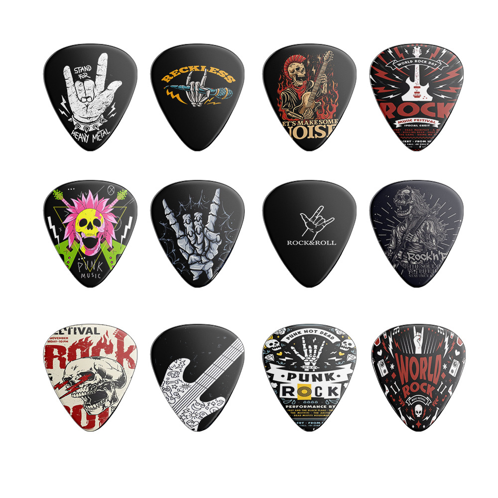Acoustic Guitar Dreadnought - 12 Pieces Guitar Picks 0.46mm 0.71mm