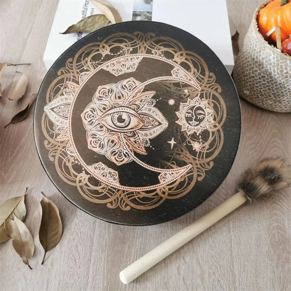 Musical Instrument Indian - 25cm Sound Healing Tool Faux Sheepskin
