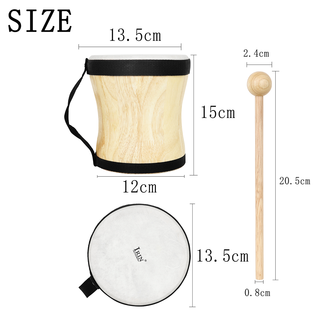 Musical Instrument Indian - IRIN Indian Drum Musical Instrument Wooden