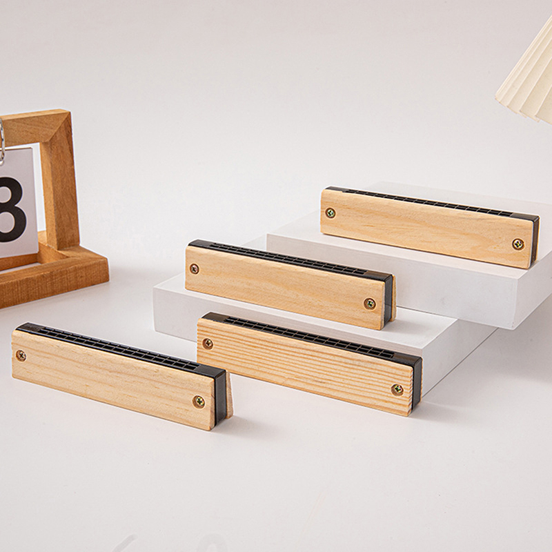 1Pc DIY Wooden Harmonica 16 Ho - Musical Instrument Diy For Kids ulasan dan harga
