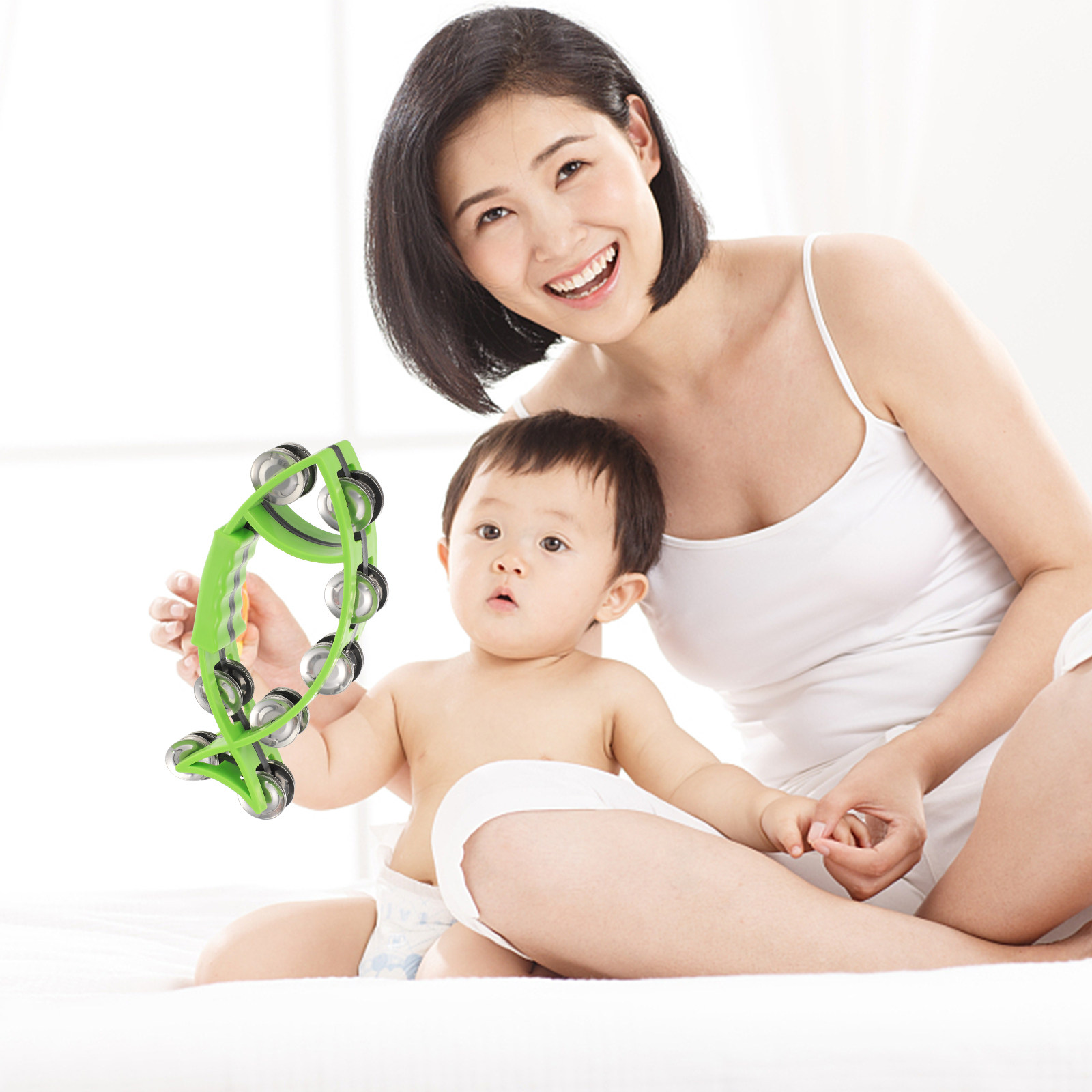 Handheld Tambourine Portable P - Musical Instrument Tambourine ulasan dan harga