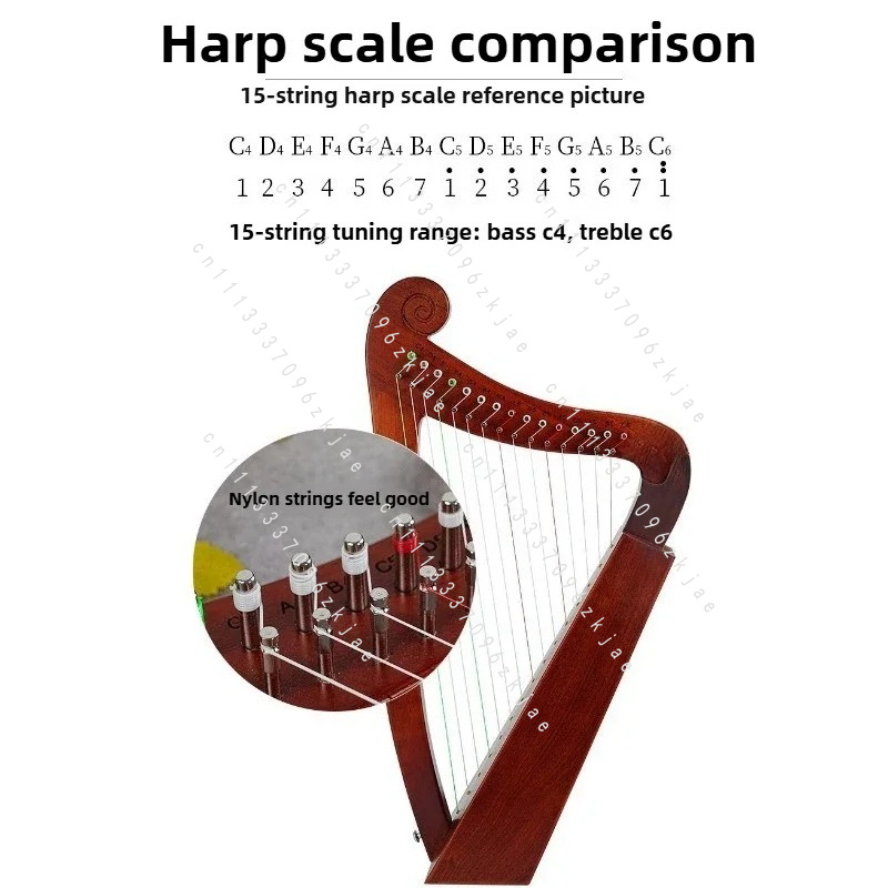 Handmade 15 Tone Harp Sound Th - Musical Instrument Harp ulasan dan harga