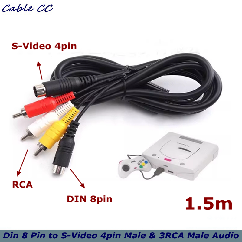Din 8 Pin to S-Video 4pin Male - Musical Instrument Videos ulasan dan harga