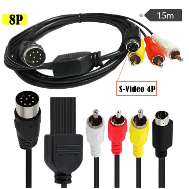 Din 8 Pin to S-Video 4pin Male - Musical Instrument Videos ulasan dan harga