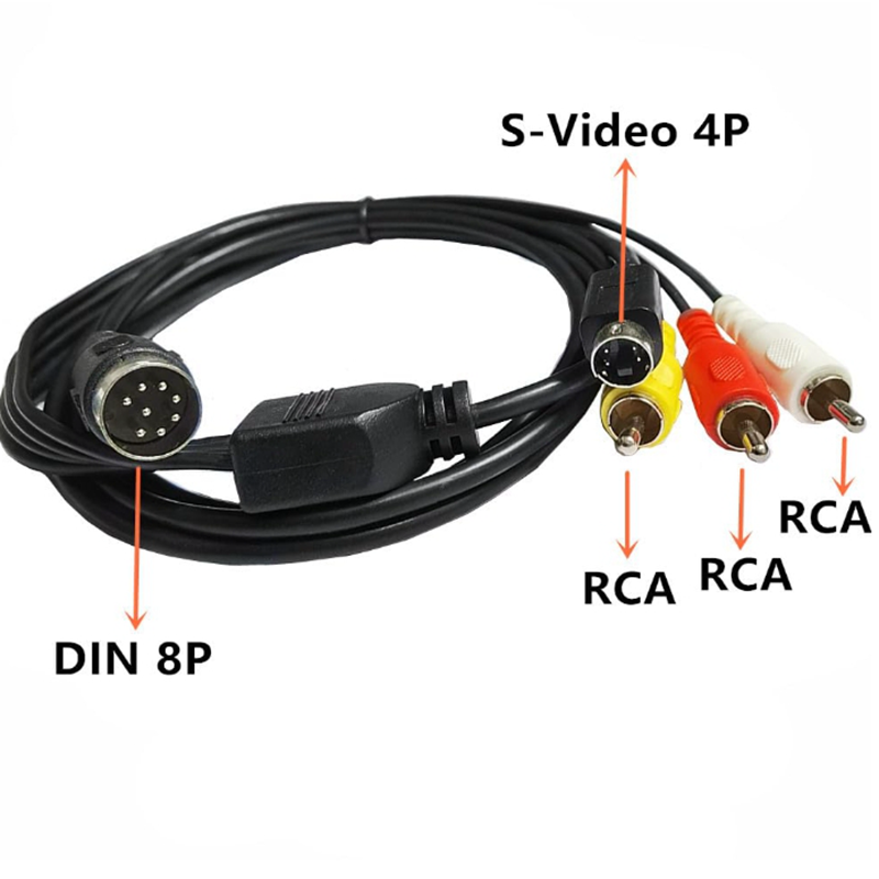 Din 8 Pin to S-Video 4pin Male - Musical Instrument Videos ulasan dan harga