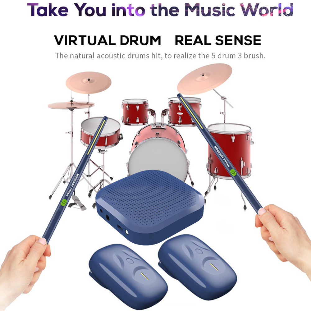 Somatosensory Virtual Drum Kit - Musical Instrument Virtual ulasan dan harga