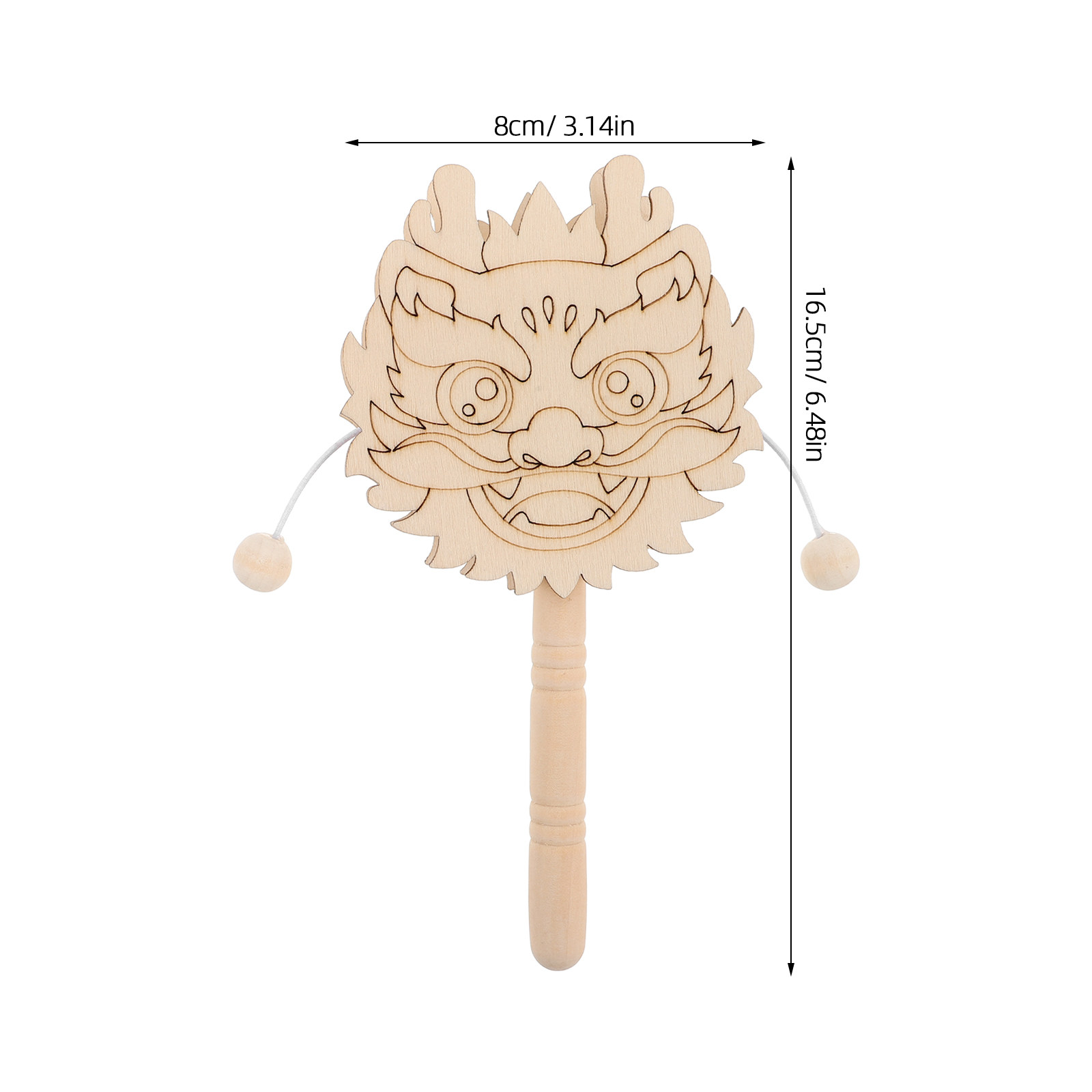Unfinished Wooden Rattle Drum  - Musical Instrument Diy For Kids ulasan dan harga