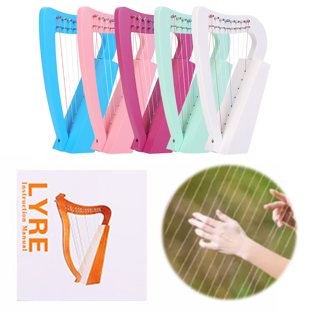 8 Strings Lyre Harp Solid Wood - Musical Instrument Harp ulasan dan harga