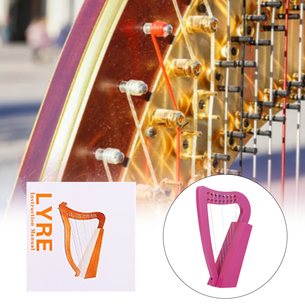 8 Strings Lyre Harp Solid Wood - Musical Instrument Harp ulasan dan harga