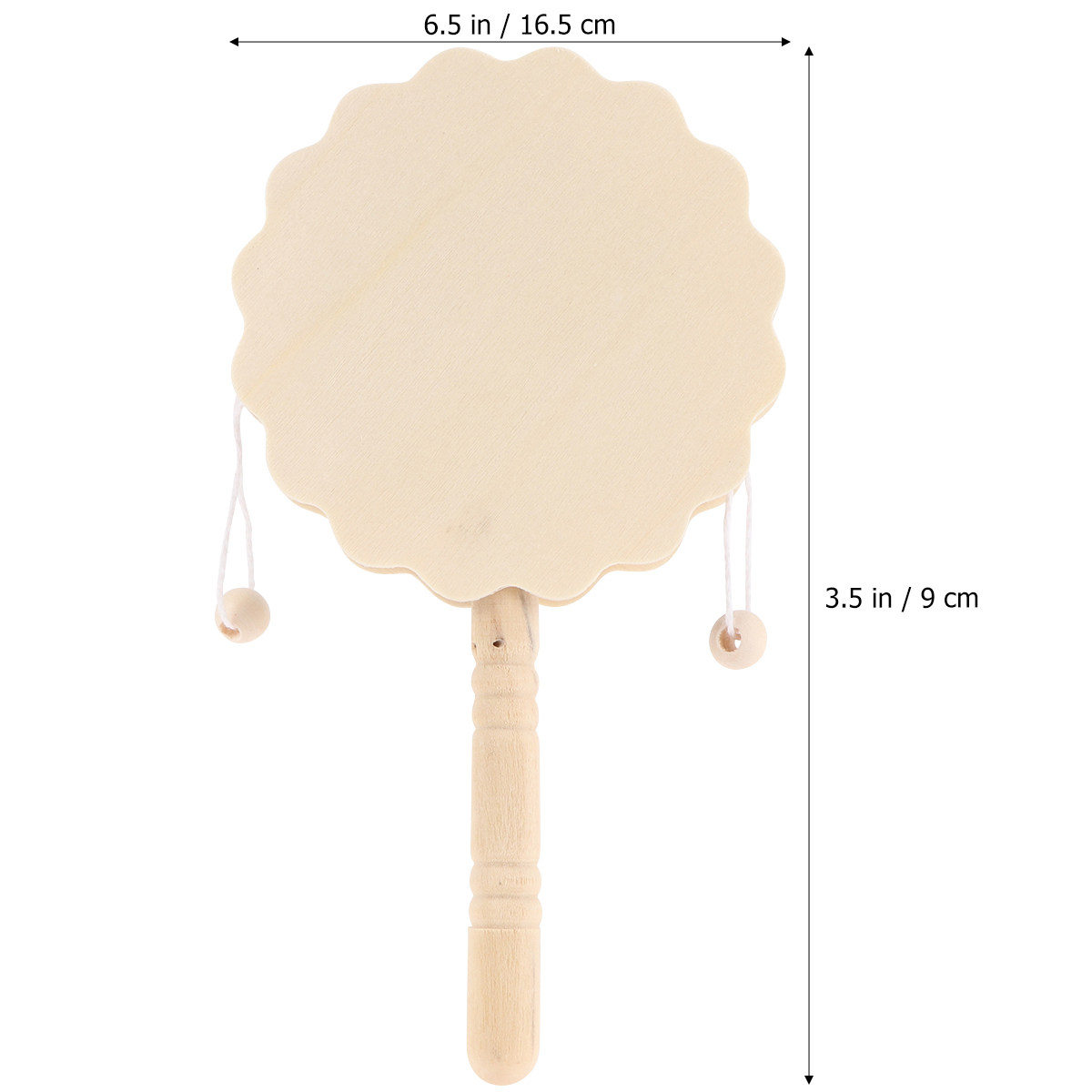 5Pcs A Drum Shaped Rattle Wood - Musical Instrument Diy For Kids ulasan dan harga