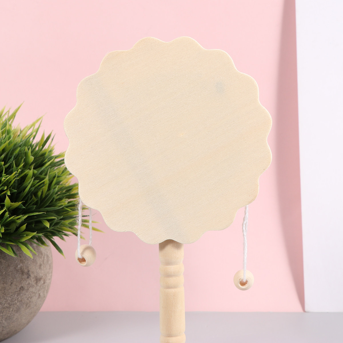 5Pcs A Drum Shaped Rattle Wood - Musical Instrument Diy For Kids ulasan dan harga