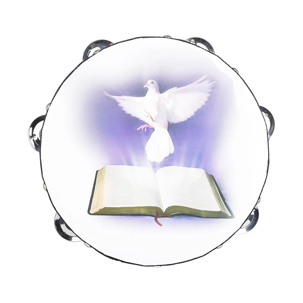 8 Inch Tambourine Peace Pigeon - Musical Instrument Gif ulasan dan harga