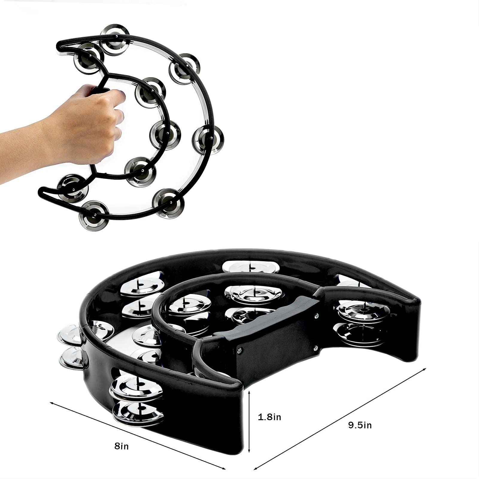 Tambourine Double Row Metal Ji - Musical Instrument Tambourine ulasan dan harga