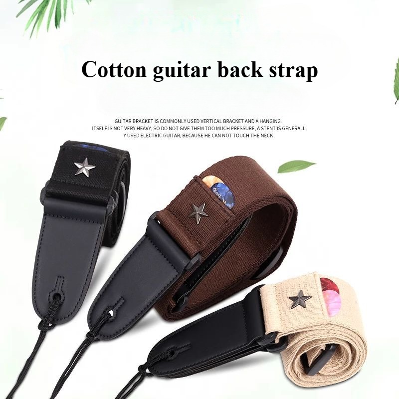 Embroidered Cross Guitar Strap - Musical Instrument Types ulasan dan harga