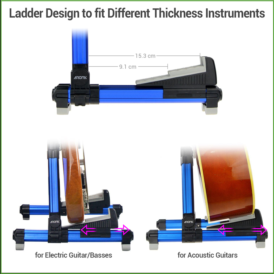 Foldable Aluminum Guitar Stand - Musical Instrument Types ulasan dan harga