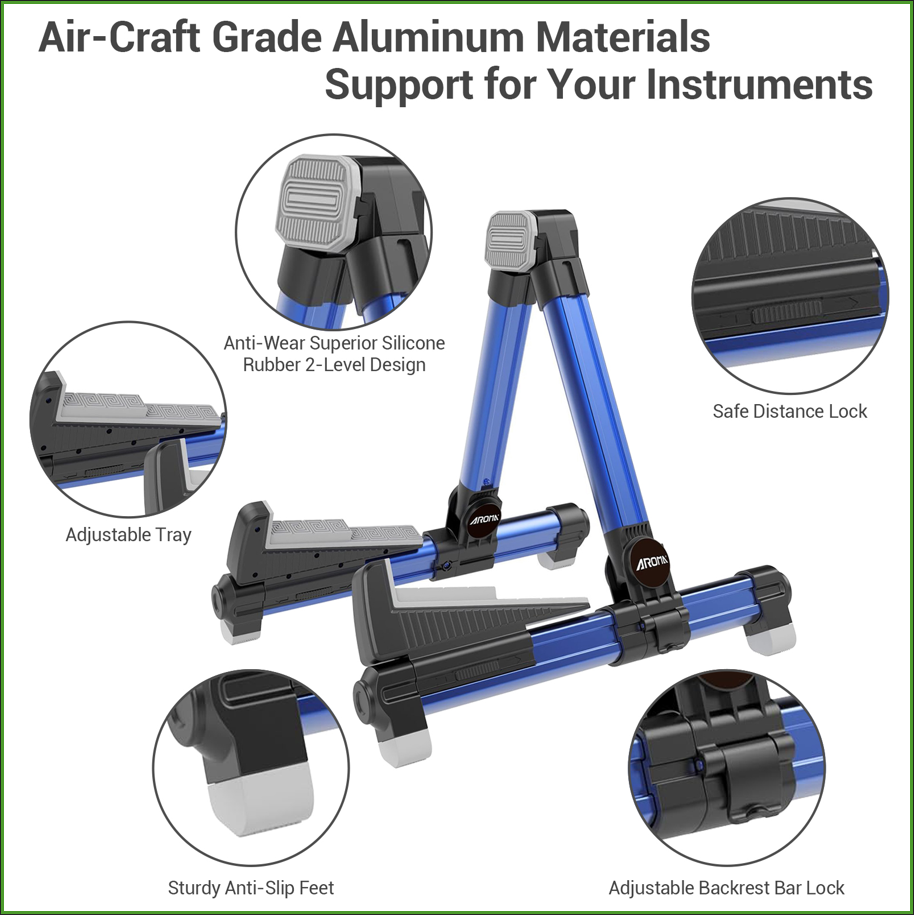 Foldable Aluminum Guitar Stand - Musical Instrument Types ulasan dan harga