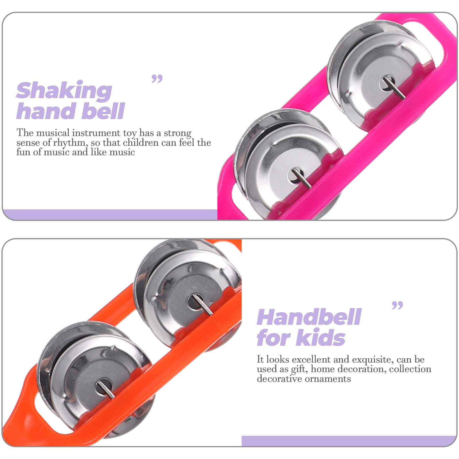 18Pcs Hand Bell Shaking Percus - Musical Instrument Tambourine ulasan dan harga