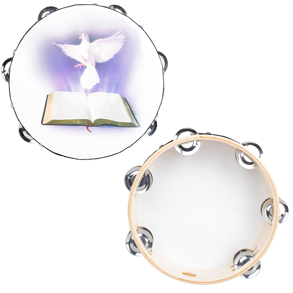 8 Inches Tambourine Peace Pige - Musical Instrument Tambourine ulasan dan harga