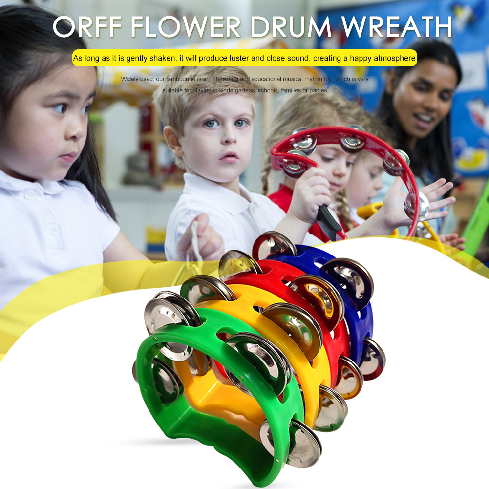 4pcs Tambourine Jingles Rattle - Musical Instrument Types ulasan dan harga