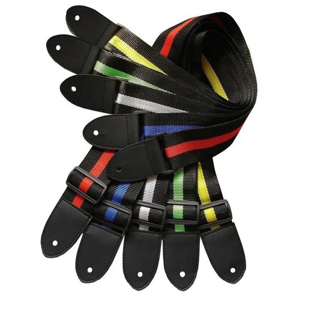 Guitar Strap Colourful Stripe  - Acoustic Guitar Dreadnought ulasan dan harga