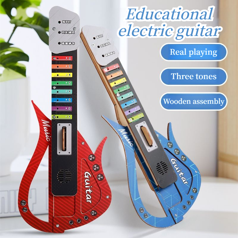 Wooden DIY Electric Guitar Kit - Musical Instrument Diy For Kids ulasan dan harga