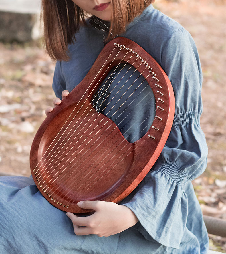 16 Strings Lyre Harp Mahogany  - Musical Instrument Harp ulasan dan harga