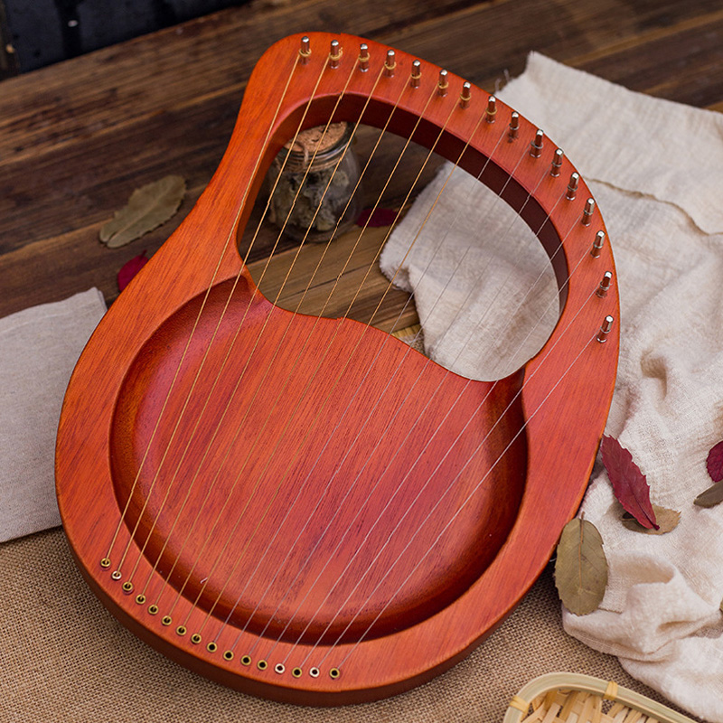 16 Strings Lyre Harp Mahogany  - Musical Instrument Harp ulasan dan harga