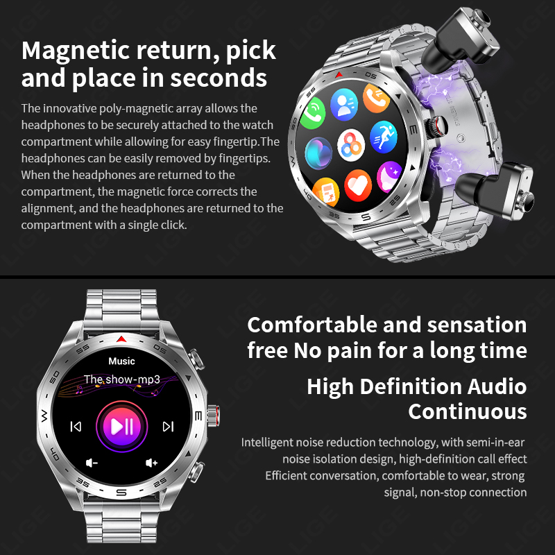 New T95 Smart Watch TWS 2-in-1 - Musical Instrument Japan ulasan dan harga