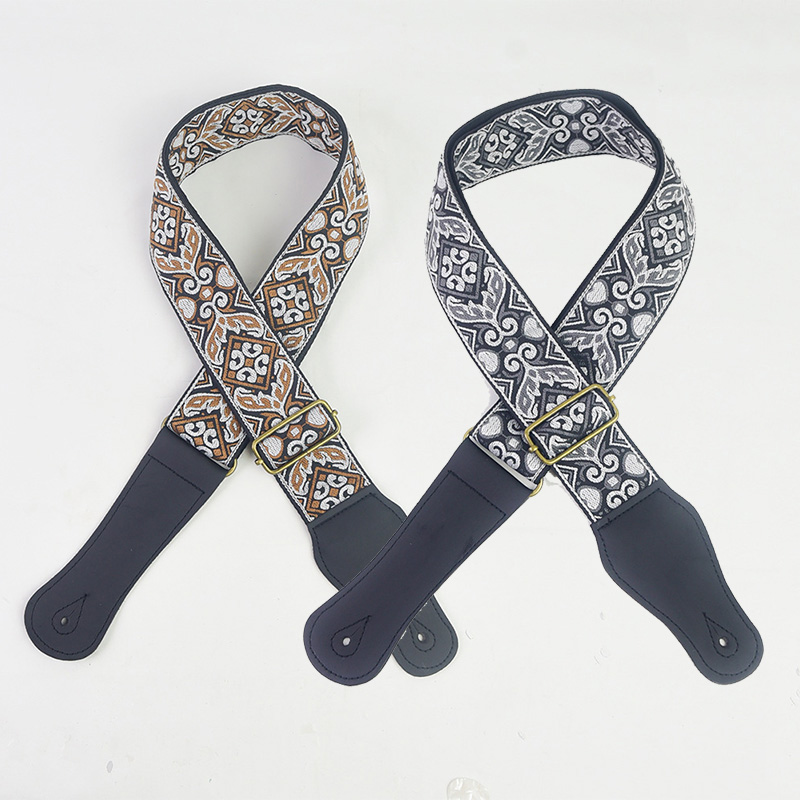 Guitar Strap Embroidered Print - Musical Instrument Types ulasan dan harga
