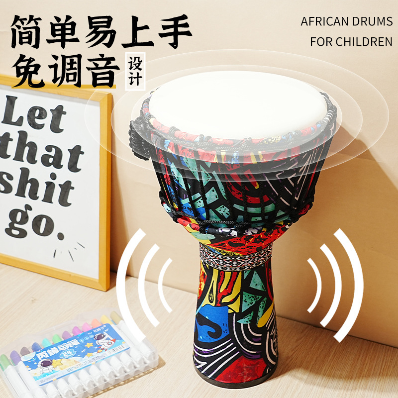 PVC African drum sheepskin 8 i - Musical Instrument Tambourine ulasan dan harga