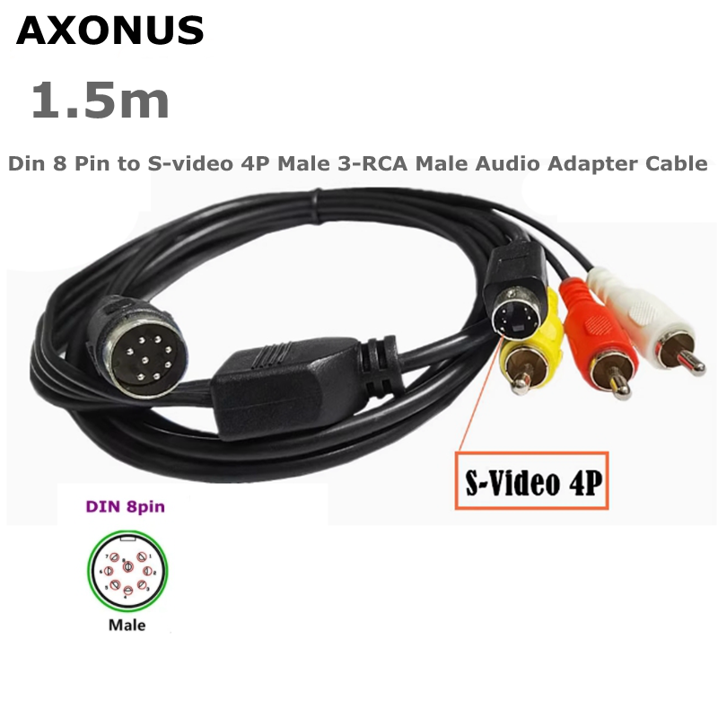 Din 8 Pin to S-video 4P Male 3 - Musical Instrument Videos ulasan dan harga